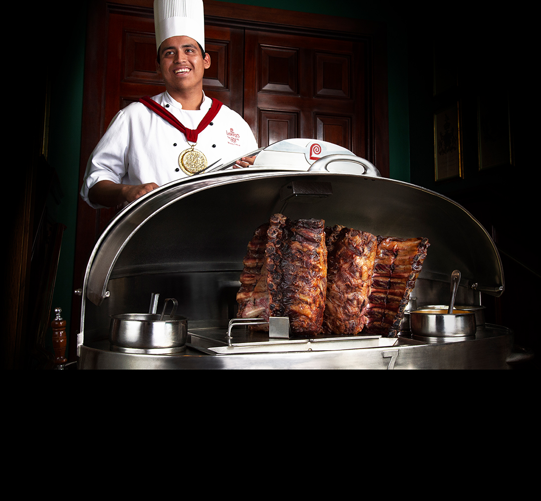 Silver cart and Prime Rib